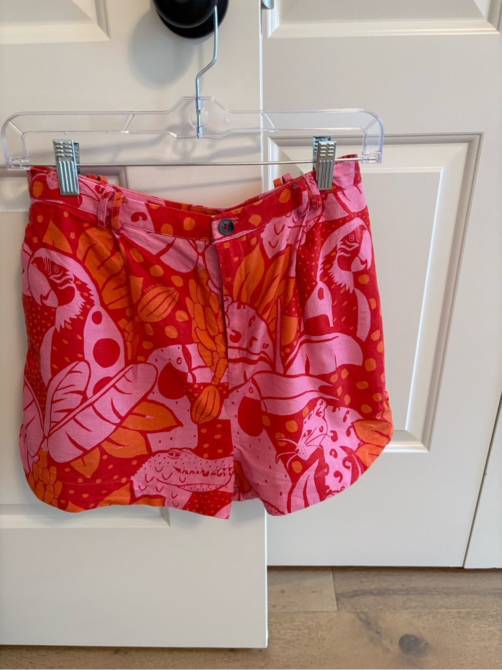 FARM Rio Pink and Orange Tropical Print Bermuda Shorts